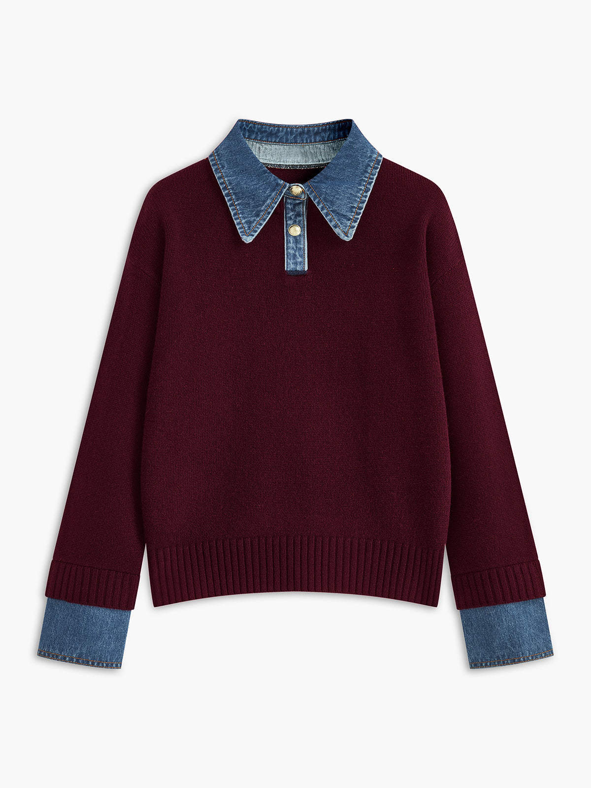 Caroline™ | Knit Sweater Denim