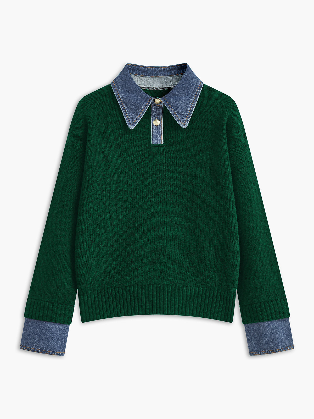 Caroline™ | Knit Sweater Denim