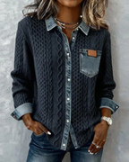 Meryam™ | Knitted Denim Sweater